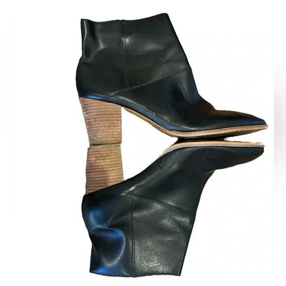 Madewell Rosie Ankle Boots Classic Black Leather Booties - Picture 5 of 12